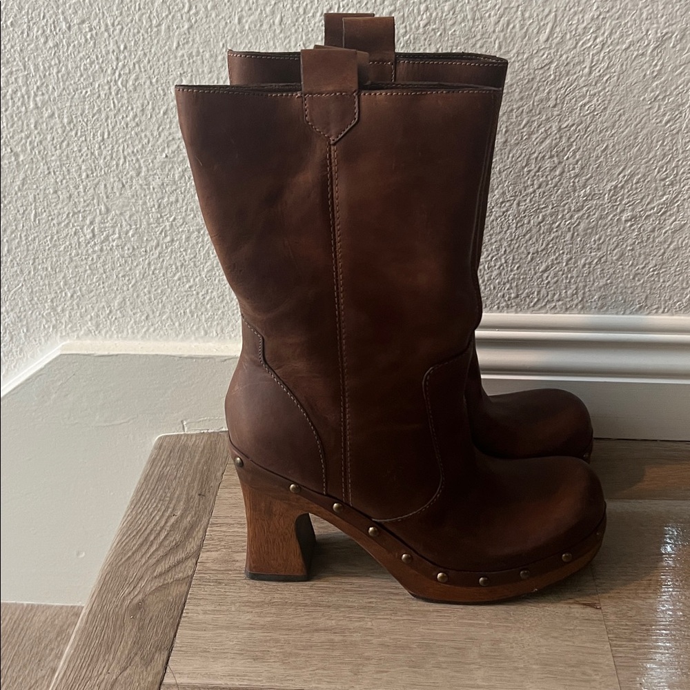 MIA Brown Heeled Boots - Picture 4 of 10